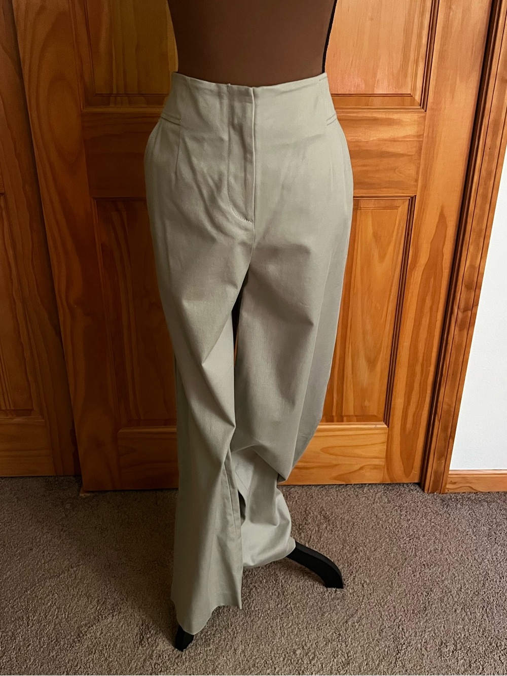 Boden High-Rise Wide-Leg Pants in khaki